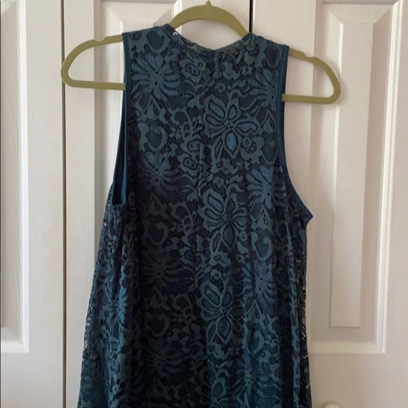Blue Lace Plus Size Dress - Picture 6 of 8